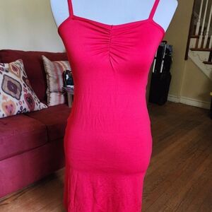 Jill Stuart Red Bodycon Ruched Mini Dress